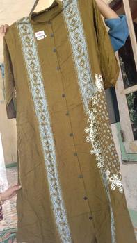 Product Review of Gamis Rayon Premium Gamis Batik Cap Malaman Gamis twill ori pekalongan cap malaman full kancing Muslim  Kondangan  Wanita Wudhu Dress from a**g 0