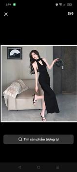 Product Review of T326 Đầm body Dự Tiệc Dáng Dài Cổ Đổ Chất Thun Gân Co Giãn Nhung Women from 𝓜** 𝓓** 𝓓** 1