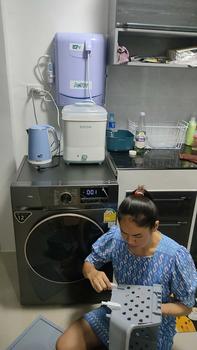 Product Review of TCL WASH & DRY เครื่องซักและอบผ้าฝาหน้า รุ่น WT11EPWDG เครื่องซักผ้าฝาหน้า ถังซัก 10 Kg. ถังอบ 7Kg. เครื่องซักผ้า tcl มีมอเตอร์ Inverter Direct Drive ประหยัดไฟเบอร์ 5 เครื่องซักผ้าราคาคุ้ม  ทำงานเงียบ (ไม่มีบริการติดตั้ง อุปกรณ์ติดตั้งอยู่ใต้เครื่อง) from C**s 0