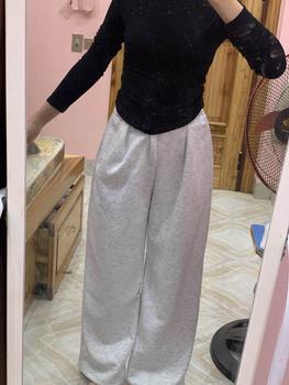 Product Review of Quần nỉ Raylin N07, quần ống rộng cạp chun có cúc và khoá quần, quần nỉ ép cotton - Ong, Nữ from x**h n**g x**. 1