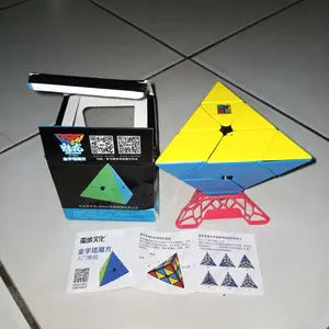 Cube Magic Puzzle Pyraminx MoYu STIKERLESS Meilong Pyraminx MFJS Original Piramid Games Toys