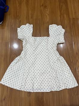 Product Review of ĐẦM CỔ U BIGSIZE CHẤM BI TAY BỒNG DÁNG NGẮN [TNT SHOP BIGSIZE 60KG 90KG] from C**w C**w 0