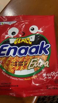 Product Review of Snack mì trẻ em Gemez Enaak Extra Indonesia vị Ớt cấp độ 1 lốc 20 gói x 28g  Thức Ăn Food Cay from O**h T**n 0