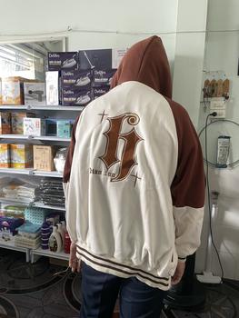 Product Review of Áo Hoodie Nam Nữ Hoạ Thêu Hoạ Tiết Chạy Viền Tay Phối Màu Tinh Tế Đẹp Chất Menswear Dài Tay Đen from p**n 1