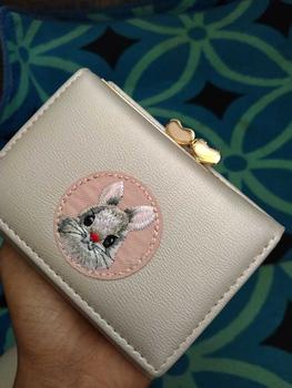 Product Review of JIUFENG Dompet Pendek Wanita Dompet Serbaguna Hewan Bordir Billfold Pemegang Kartu Kredit from R**🦋 2