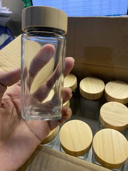 Product Review of 12Pcs SET Bamboo Acacia Lid 4oz Glass Spice Jar Shaker Condiments Seasoning Kitchen Containers  Utensils Bottle from Y**6 3