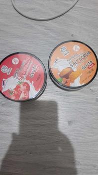 Product Review of Vraya เกลือสครับนมวีรยากลูต้าสำหรับผิวกาย 350 ml แพ็ค 3 กระปุก 3 สูตร Scrub มะเขือเทศ from @**ี ว**5 0