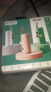 Product Review of Mini capsule power bank 5000 mAh fast charge compact portable emergency power supply iphone and Type-C from E**u 0