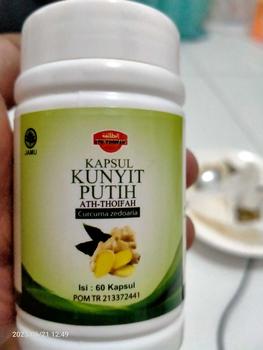 Product Review of Kapsul Ekstrak Kunyit (Kunir) Putih Ath-Thoifah Original BPOM | Herbal Terapi Kanker Tumor Miom Kista Vertigo Dll from P**y B** S**e 0