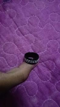 Product Review of [Cincin Bang Bang] Cincin Lelaki Stainless Steel Chain Men Rings Black Gold Metal Blue from p**x 0