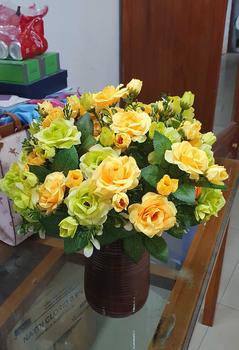 Product Review of (TẶNG BÌNH GỐM ) 5 cụm hoa tỉ muội (35cm) 35 bông, 35 nụ cao cấp decor, trang trí nhà cửa from k**i 0