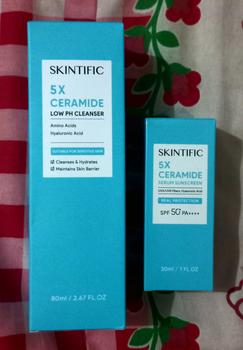 Product Review of 【top creator】SKINTIFIC 5X Ceramide Serum Sunscreen SPF50 PA++++ Skincare Sunblock untuk Kulit Berminyak, Berjerawat,Sensitif Skin Barrier Protect dari Sinar Matahari from j**e w**e ** 0
