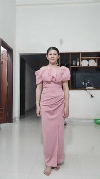 Product Review of Váy Thiết Kế VQLADY D3 dành cho Nữ Đầm thiết kế nhún ôm đính ngọc  chất Thun ( Có Màu Đỏ , Trắng , Đen , Xanh , Hồng ) phù hợp đi chơi và đi dự tiệc Dress Nhung Voi Sen aline  dress váy  đỏ from 🗣**A 2