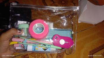 Product Review of Pouch Set alat tulis viral alat-alat sekolah aesthetic Pulpen pensil penggaris dll Penghapus Rautan Stationery from A**l c** 1
