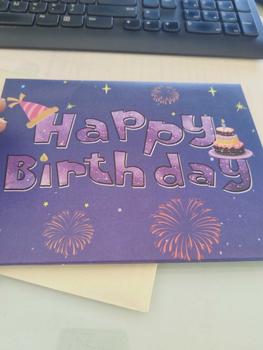 Product Review of 3D Fireworks Pop Up Birthday Cake Card, Happy Birthday Music & Blowable LED Light & Personalized Digital Birthday Ages For Women Mom Husband Men Grandma Kids Wife Pop Up Fireworks Birthday Card happy  birthday  card from G**n 1