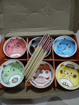 Product Review of Set 6 bát ăn cơm hình thú Tặng kèm 6 đôi đũa dễ thương from 🎀**💞 1