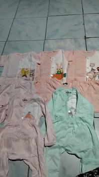 Product Review of เซ็ตชุดกระดุมผ้าcotton สีพาสเทล 0-3 m. เด็กแรกเกิด from J** N** 0