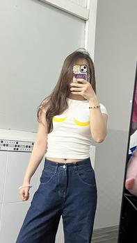 Product Review of Áo thun nữ baby tee cotton cổ tròn form ôm mùa hè hình trái Cherry, Đào, Chuối | bananabu from _**m 0