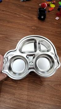 Product Review of Khay ăn dặm cho bé inox 304 cao cấp, hình peppa pig kitty gấu panda ô tô dễ thương from V**🍀 0