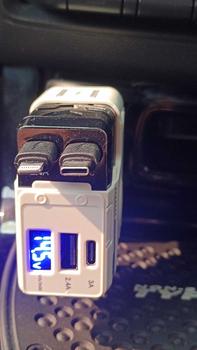 Product Review of เครื่องชาร์จในรถยนต์ Car charger 4 IN 1 PD120W ชาร์จเร็ว หมุน สายไฟหดได้ USB C  Lightning 1.2M สายโทรศัพท์ อะแดปเตอร์ในรถยนต์ ไฟฟ้า ที่ชาร์จโทรศัพท์ ชาร์จเร็วชาร์จเร็ว สาย เชื่อมต่อ ใน รถ dual from w**t 1