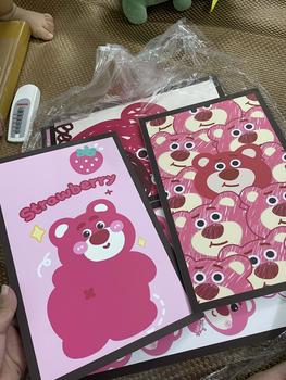 Product Review of Combo 6 tranh dán tường Mẫu Gấu Dâu và nhiều mẫu cute khác, tranh treo tường co sẵn keo from M**n N**n 2