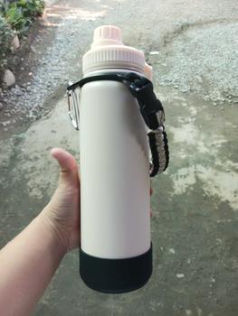 Product Review of Multicolor Durable Carrier Colorful Water Bottle Strap Paracord Handle With Buckle For Wide Mouth Thermos Bottle Accessories from d** 2