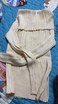 Product Review of Gakki เสื้อยืดหญิง เสื้อไหมพรมปาดไหล่ แขนยาว ผญ ผ้านิ่มใส่สบาย ฟรีไซส์ พร้อมส่ง 98117# Clothing Outfits from J**o 2