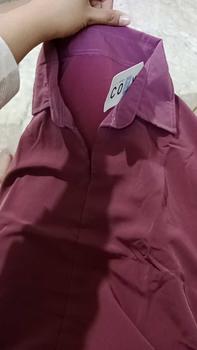 Product Review of SIVALI Minji Shirt | Basic Loose Office Shirt - Kemeja Wanita Kantor Atasan Baju Anti Kusut Panjang Tebal Polyester Silk Formal Oversize Formal Oversize Kerja Hitam Casual from a**a 0