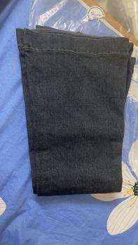 Product Review of (LOE NẤM LÙN) Quần Ống Loe 9 Tấc Jean Trơn Cho Nữ Nấm Lùn 90cm Lưng Cao Bò Màu Xanh Rêu 1m40 1m45 1m48 1m50 Y2K Women Pants jeans from d**🌷 1