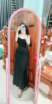 Product Review of D08 - ĐẦM 2S ĐUÔI CÁ THUN LỤA Nữ Dress from T**t M** 1