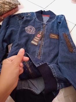 Product Review of Jaket Bomber Jeans Emblem|Jaket Bomber Denim Blitz|Jaket Denim Size M L XL dan XXL|Jaket Jeans Jumbo|Jaket Jeans XXL from m**i 1
