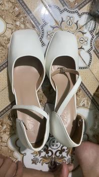 Product Review of (Phúc Minh) GIẦY Cao Gót Nữ Bít Hậu Trơn Chất Liệu Da Mờ Mũi Vuông 10 phân (Phom rộng) Shoes giàycaogót DéP giay cuoi bup Women giay  7 from T**y 0
