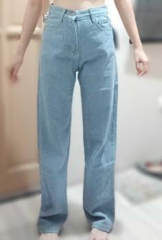 Product Review of 919 JEANS Wide Leg Pants Maong Mom's Jeans Highwaist Boyfriend Outfit Dancer for Women Cotton Womenswear : Waist Size 24" - 32" from A**i 3