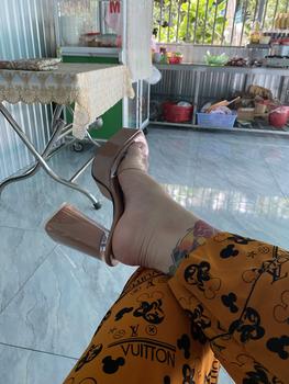 Product Review of (lùi size chân gầy)Dép Guốc nữ 12p -cao gót mũi vuông quay ngang trong mềm đúp trước 3cm. from N**2 0