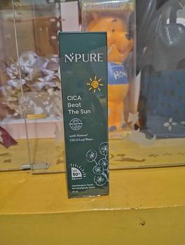 Product Review of NPURE Sunscreen Beat The Sun Glow SPF 50+ PA ++++-Sunscreen Hypoallergenic , SPF 50  PA ++++,Kulit Kering Jerawat Facial Wajah Berjerawat Extract from i** a**h 1