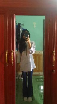 Product Review of quần jeans loe gấu to dài mẫu trơn cạp cao cho nữ from T**🌷 0