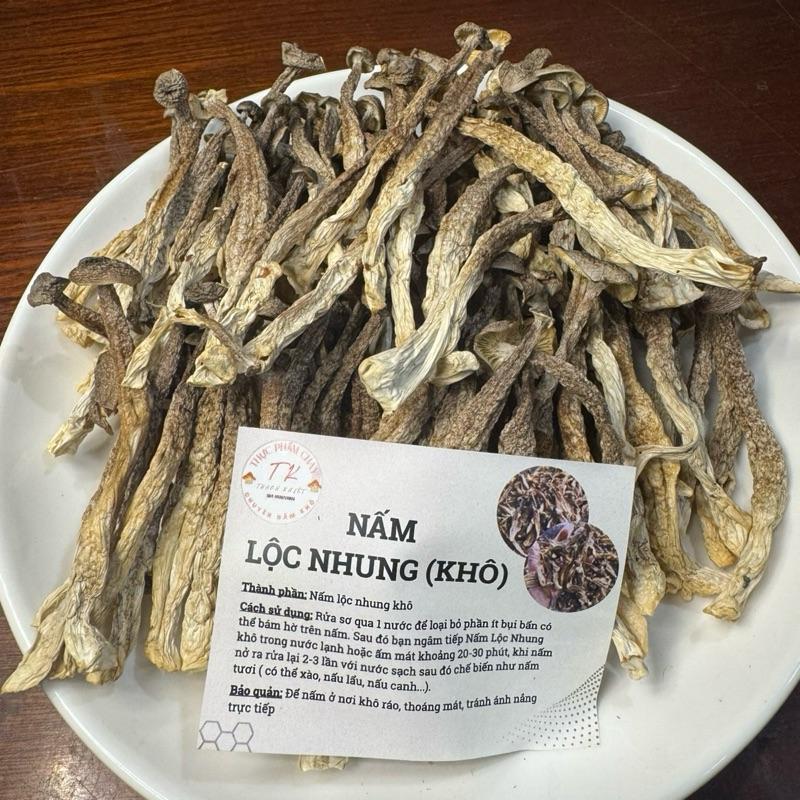 500g + quà tặng củ cải khô Nấm lộc nhung thân dày loại 1 nguyên cây