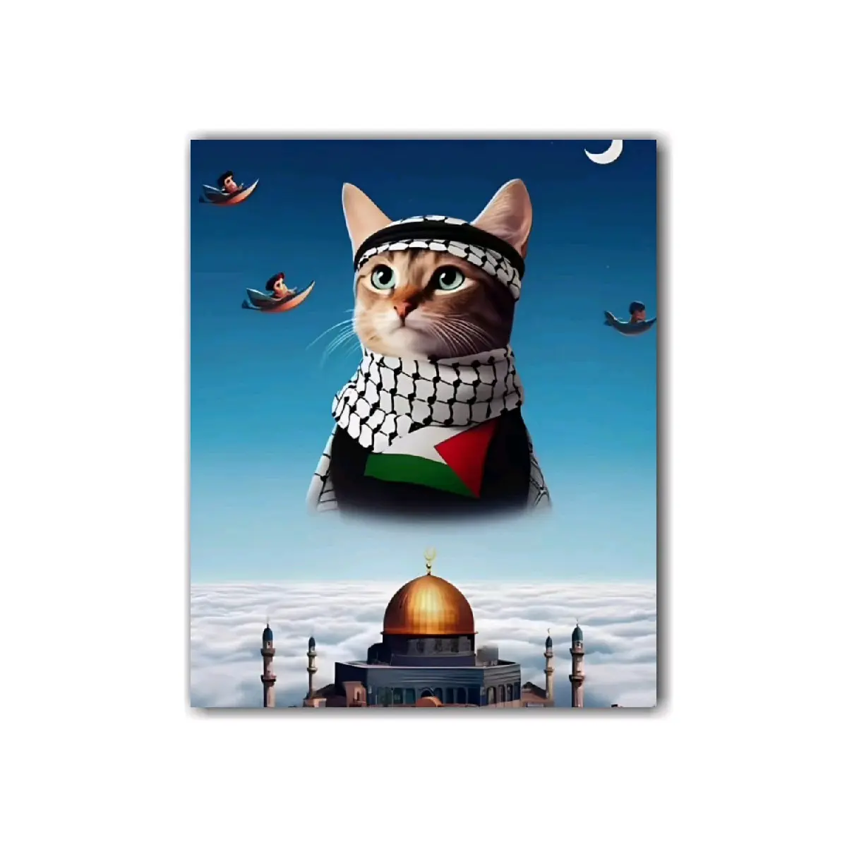 hiasan dinding gambar kucing