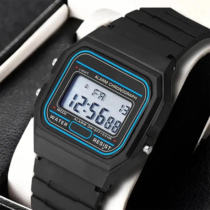 Watch  LED Digital Watches Man Sports Military Wristwatches Vintage Silicone Wristband Electronic Clock Reloj Hombre 0