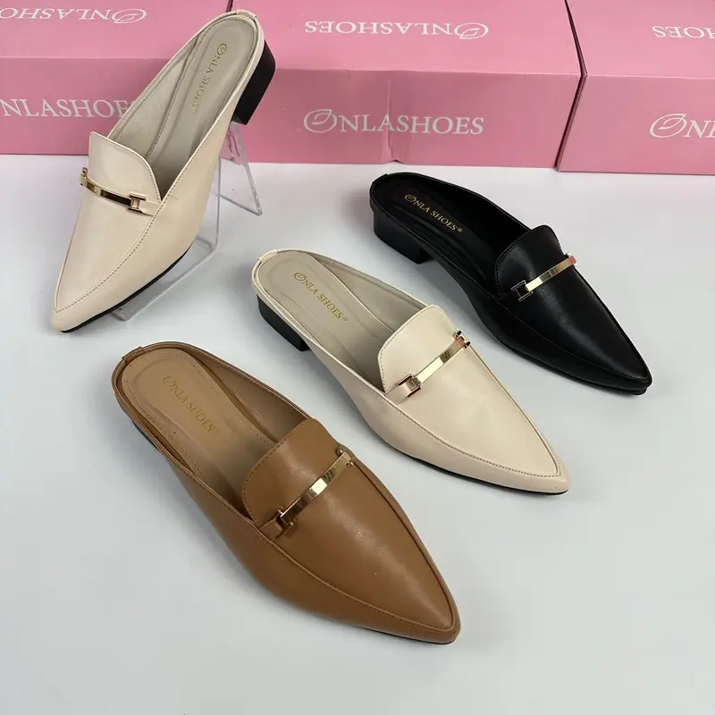 Onlashoes - Sendal Wanita Mules IssabeL Hak 3cm 0