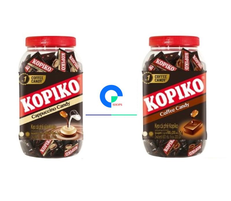 Kẹo KOPIKO Cafe Đen + Cafe Sữa - Hủ 560g (160 viên)