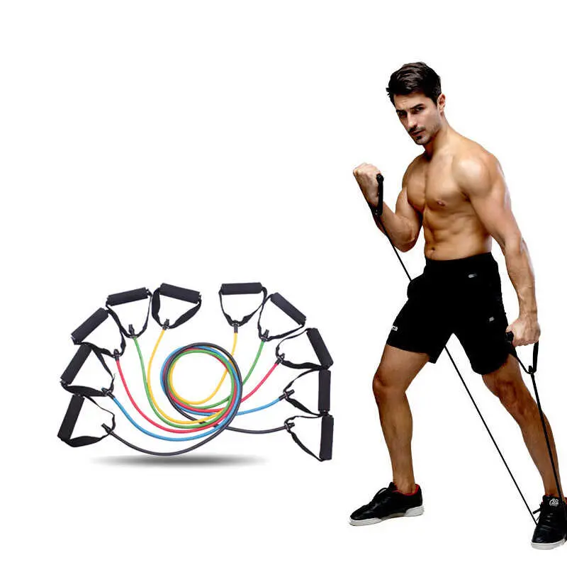 TPE Multi functional Yoga Linear Puller Tension Strength Training Fitness Elastic Rope