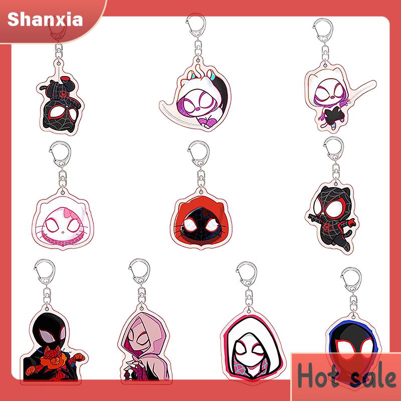 Product Introduction of Loket Rantai Kunci Spider Man Kartun, Rekaan Comel, Hadiah Mainan Beg galas Pasangan Kucing Lucu, Sesuai untuk Beg Aksesori, Rantai Kunci Loket, Hebat sebagai Hadiah Bead 8