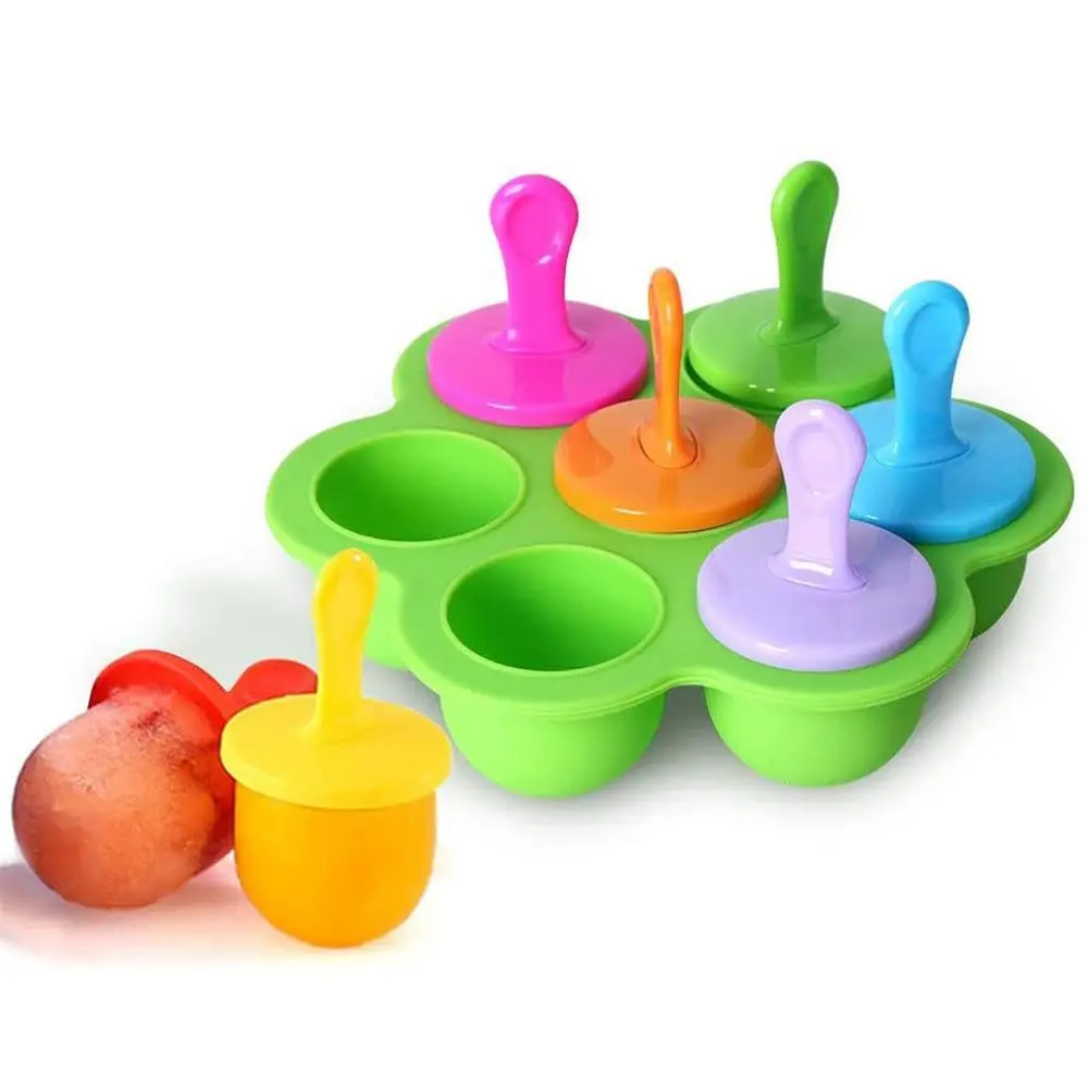 Silicone Ice Cream Mold with Lid, 1 Set Multi Grid Ice Cream Mold, Ice Cream Making Tool for Home Kitchen, Kitchen Accessories, Utensils