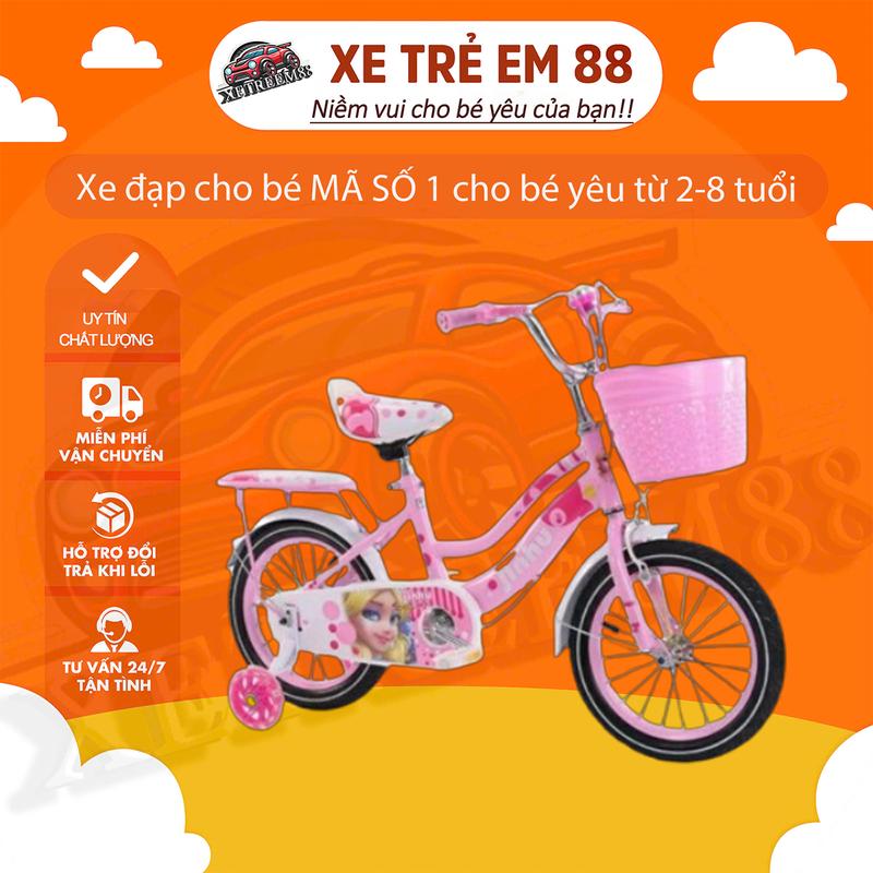 Xe đạp cho bé MÃ SỐ 1 cho bé yêu từ 2-8 tuổi sừng gắn ghi đông yên xe  fixed gear thanh nối  xe đạp càng xe  fixed gear