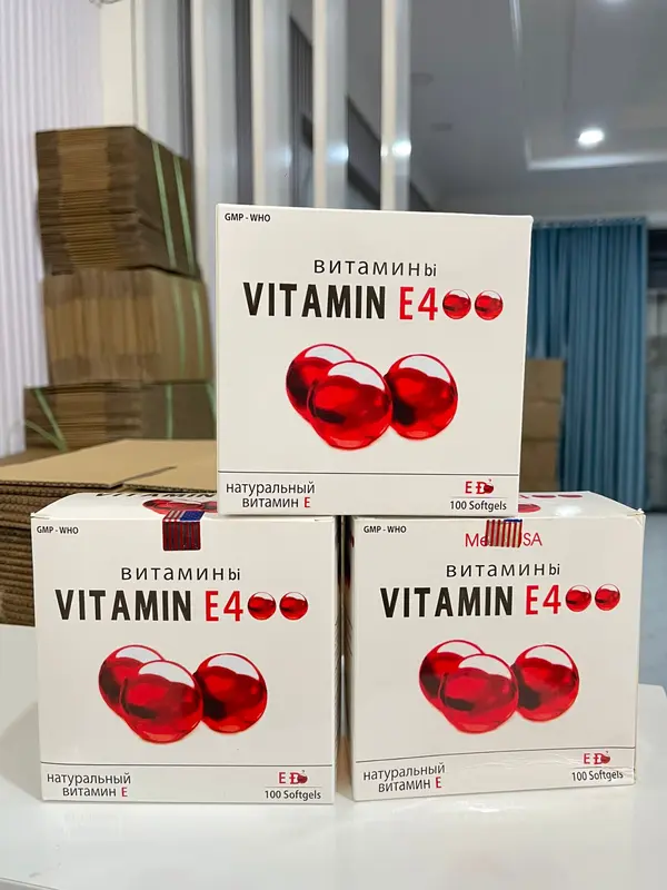 Combo 3 HỘP Vitamin E đỏ 4000mcg dành cho người lớn - Hộp 100 Viên - Thực phẩm bổ sung sức khoẻ 5