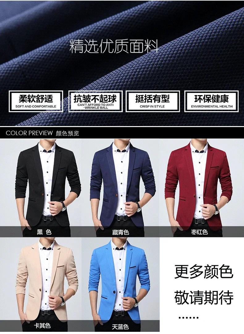 Product Introduction of Men blazer 2024 Autumn New Boutique Slim Fit Suit Jacket/male Business solid Casial Party Dress Suit Coat Fashion men clothing 2