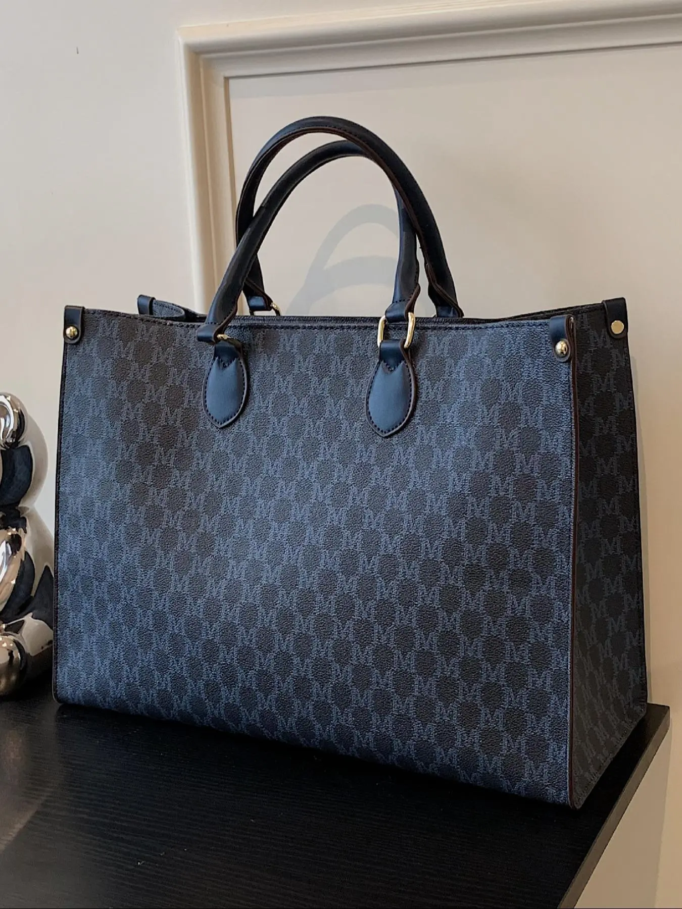 Fashion Letter Pattern Tote Bag, Elegant Large Capacity Shoulder Bag for Women, Trendy Versatile Travel Shopping Bag, Ladies Purse