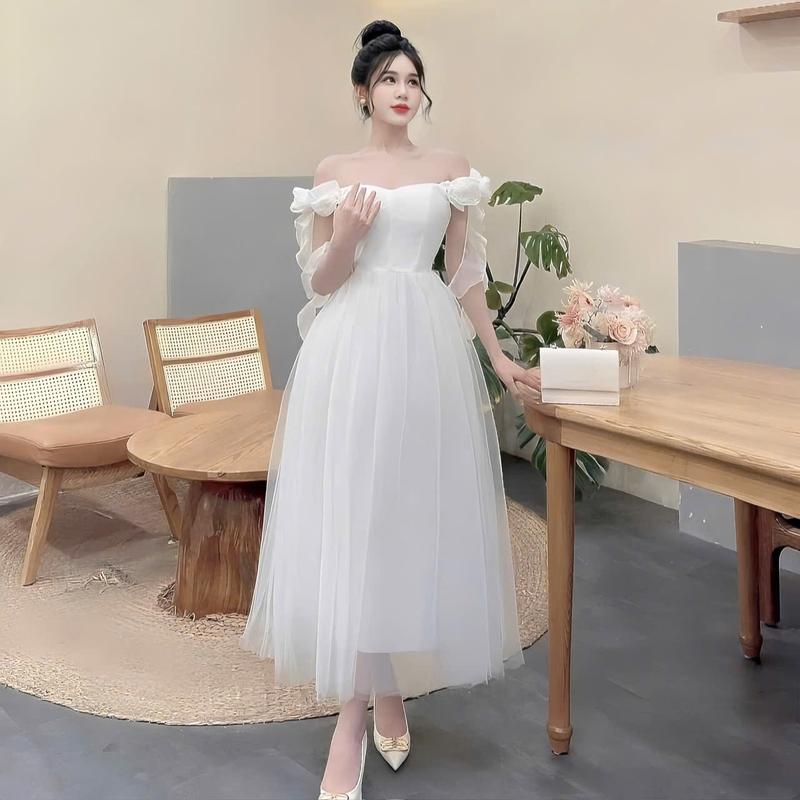 ĐẦM XOÈ ,ĐẦM LƯỚI,ĐẦM ĐI TIỆC,ĐẦM ĐI CHƠI CỰC XINH CHO NỮ Women Voi Voan Kim Tuyến Dress 1