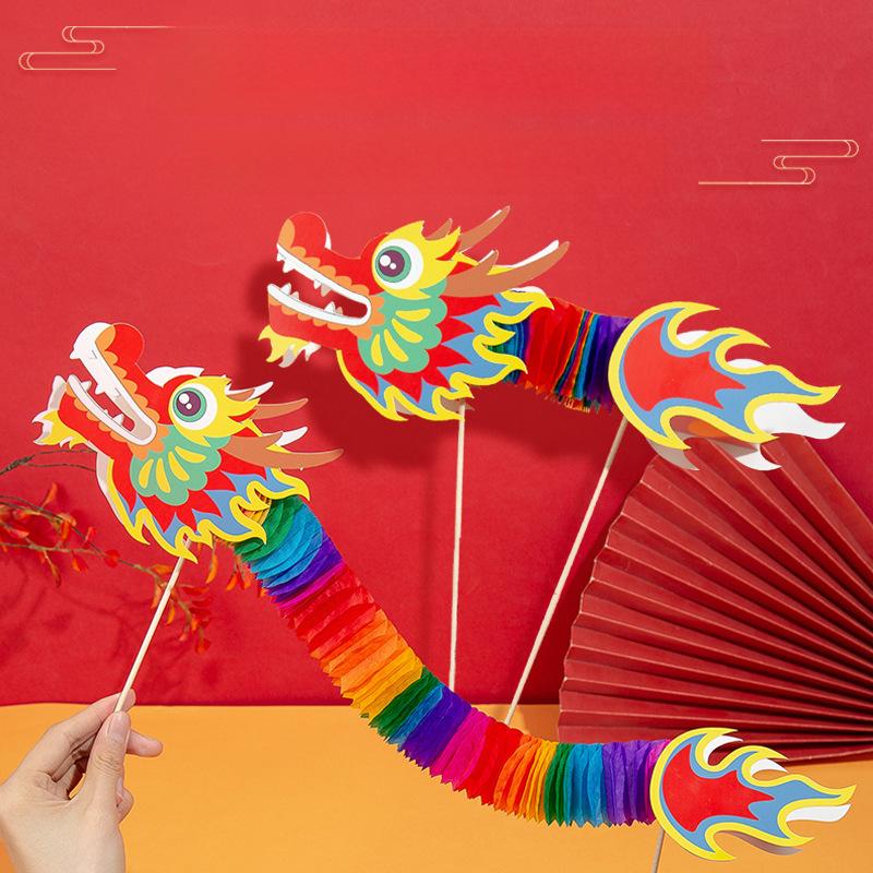 Bao bì thủ công, tự làm, cho trẻ em, cho năm mới Đồ Chơi Múa Rồng, Thiết Kế Sáng Tạo lục  lạc  cầm  tay  cho  bé 2
